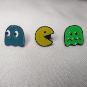 3 Pc. Pac-Man and Ghost Enamel Pin Set